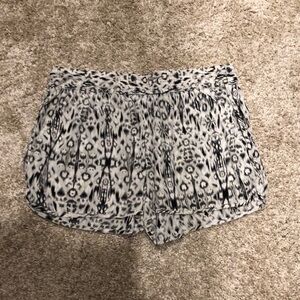 Silky Black White Shorts